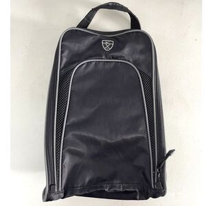 Nike Golf Shoe Bag Black Nylon Mesh Vent 14"x10” Tote